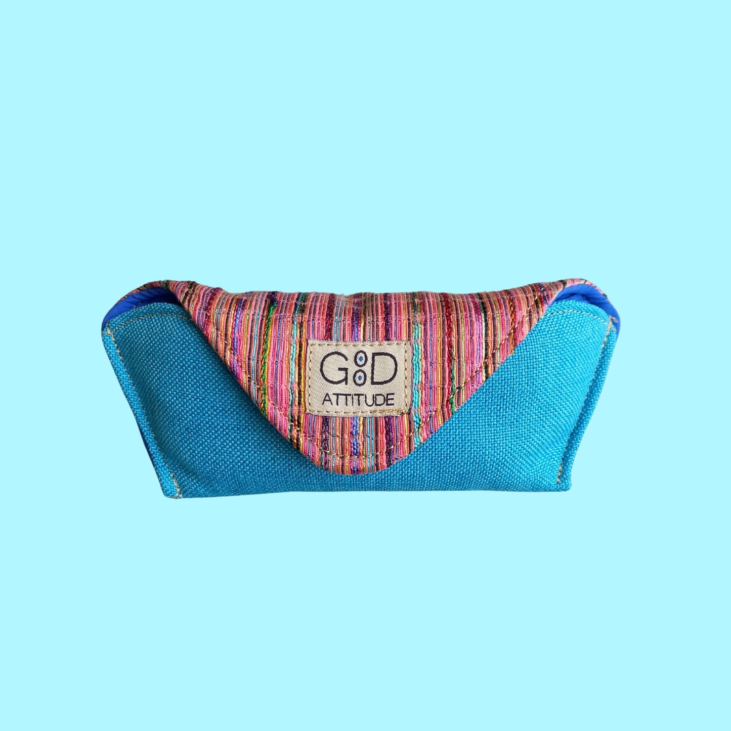 Funda para gafas rayas azul
