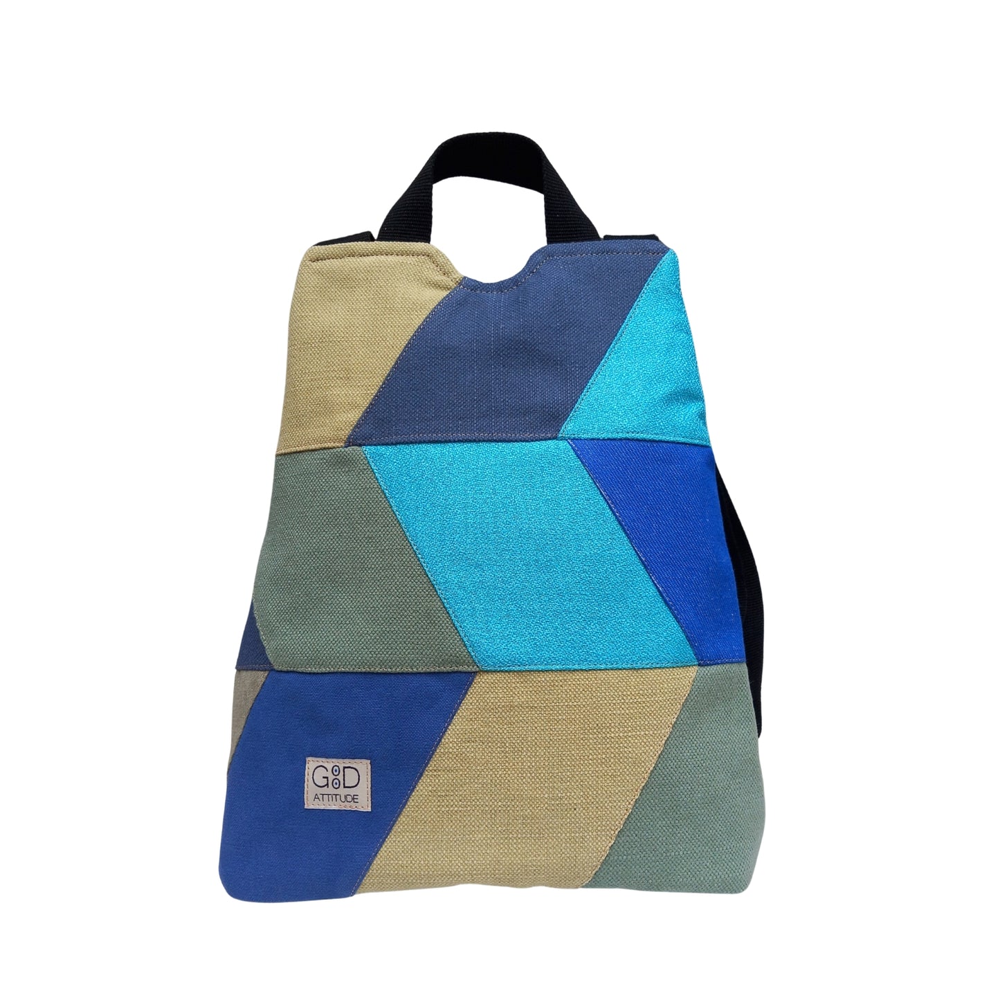 Mochila antirrobo Espigas salvia y azul