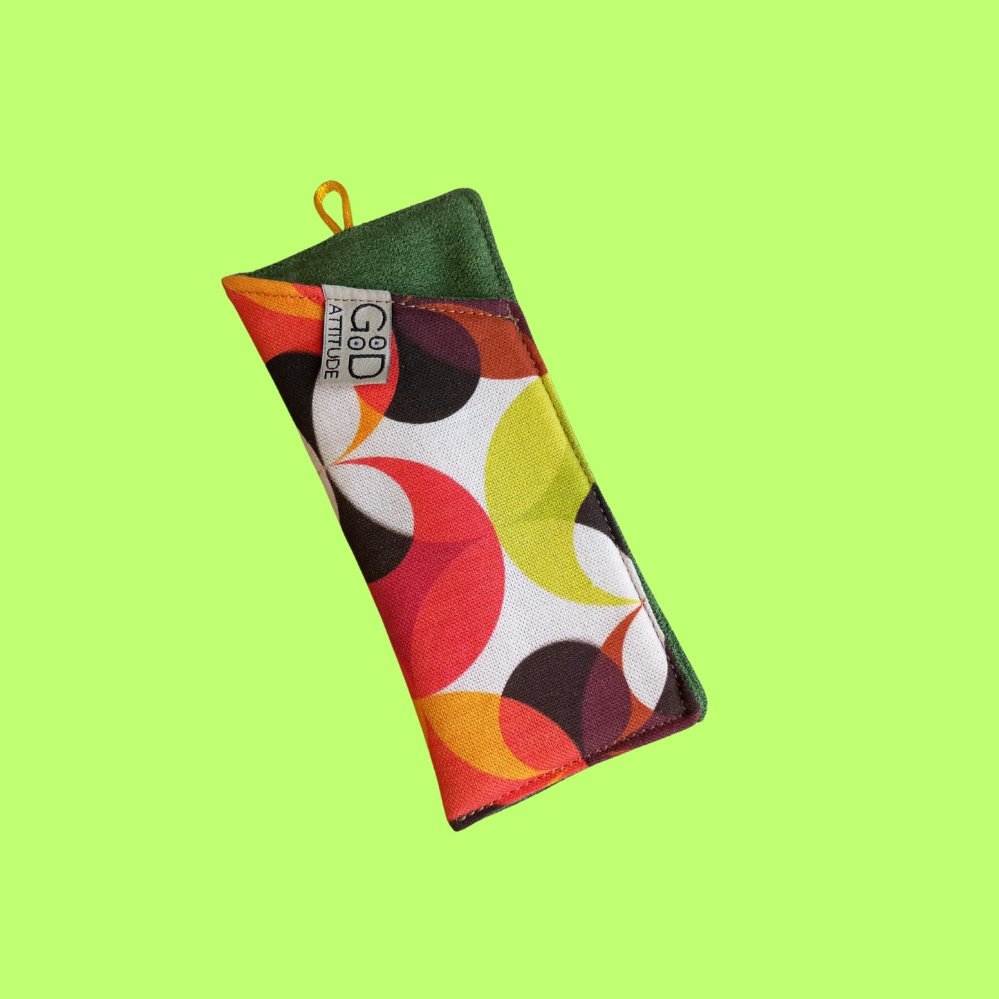 Funda de gafas mini retro verde
