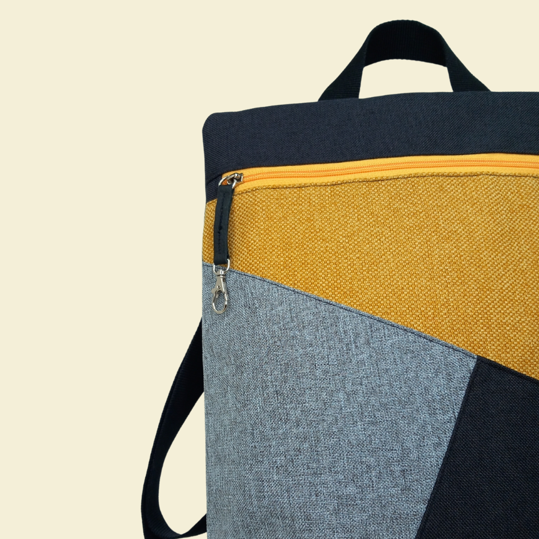 Mochila antirrobo unisex Domes amarillo y gris