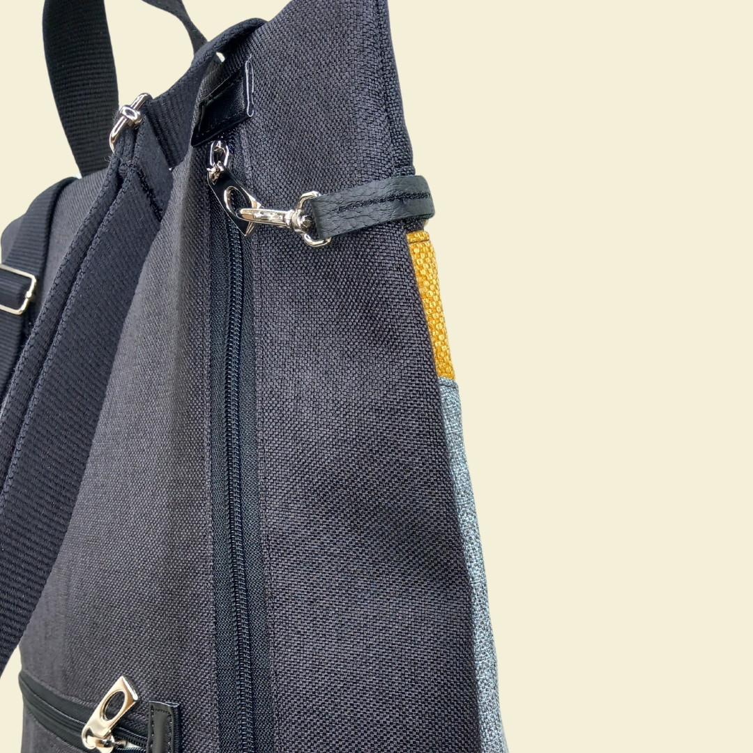 Mochila antirrobo unisex Domes amarillo y gris