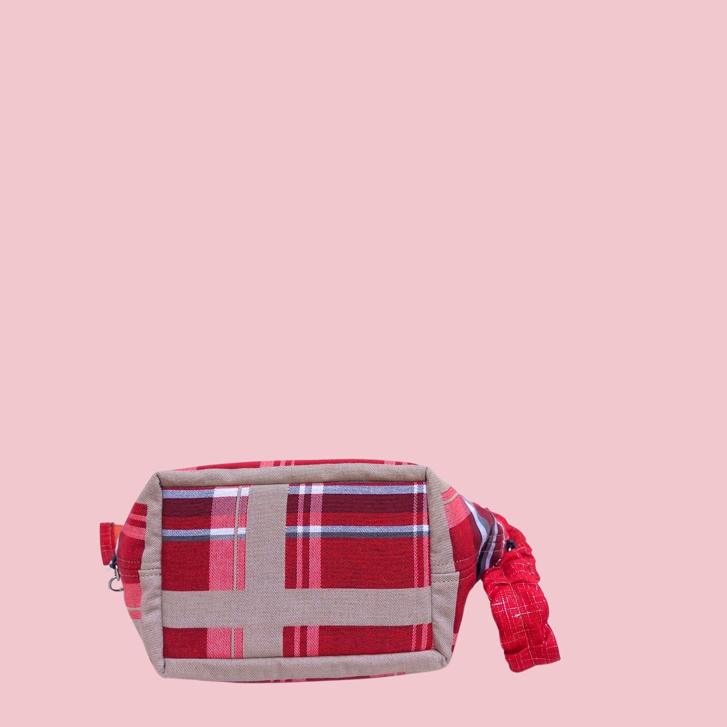 Bolso cabaset cuadros burberry rojo