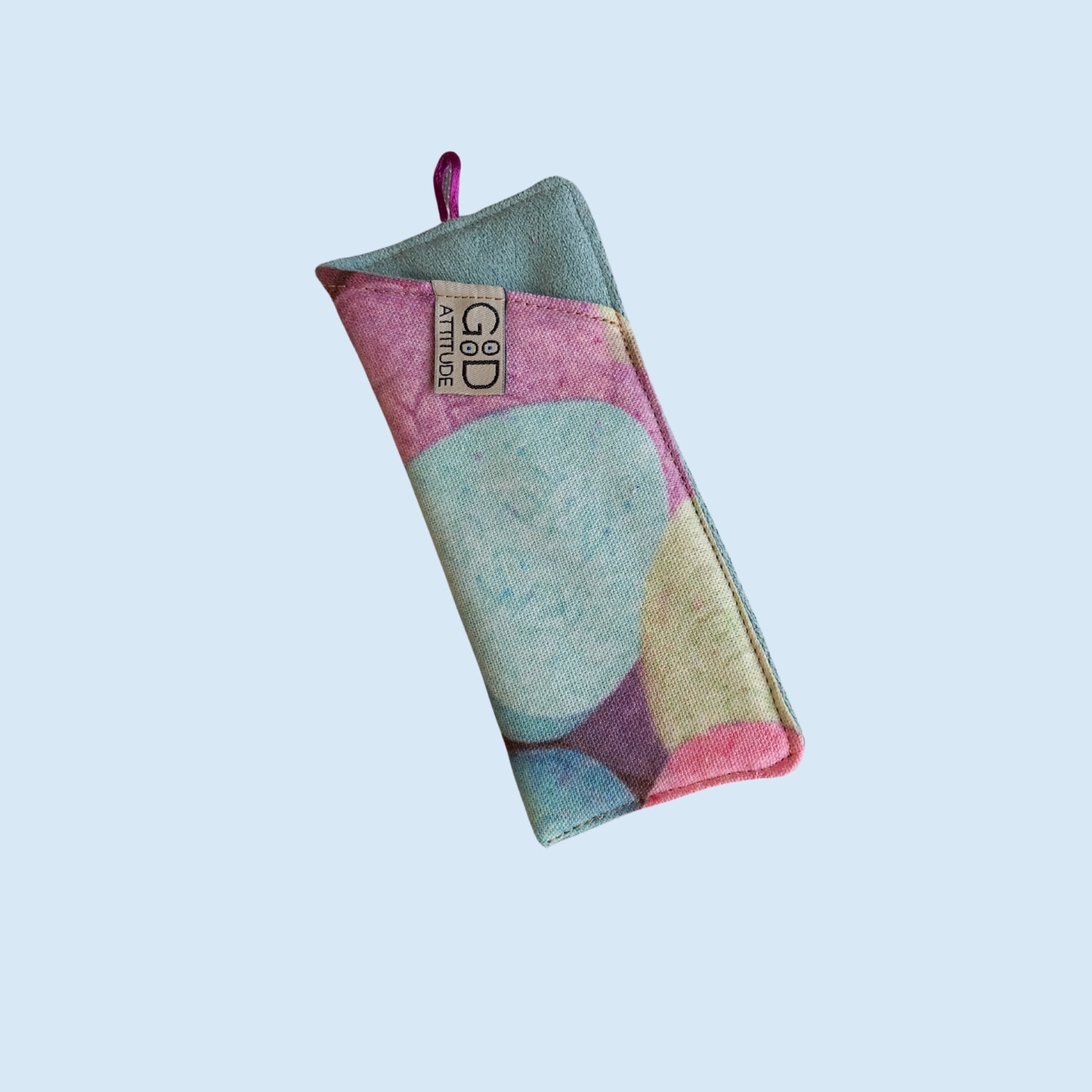 Funda de gafas mini caramelos celeste