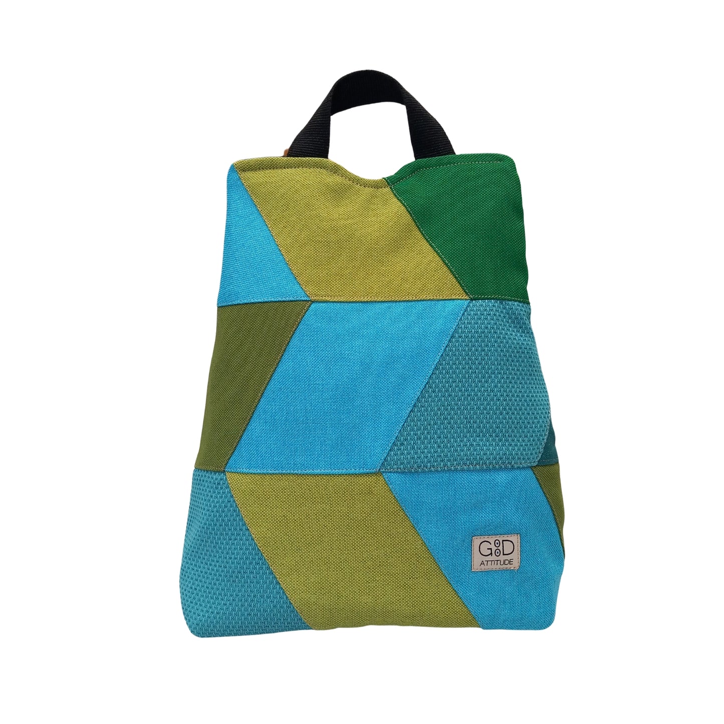 Mochila antirrobo Espigas verde y azul