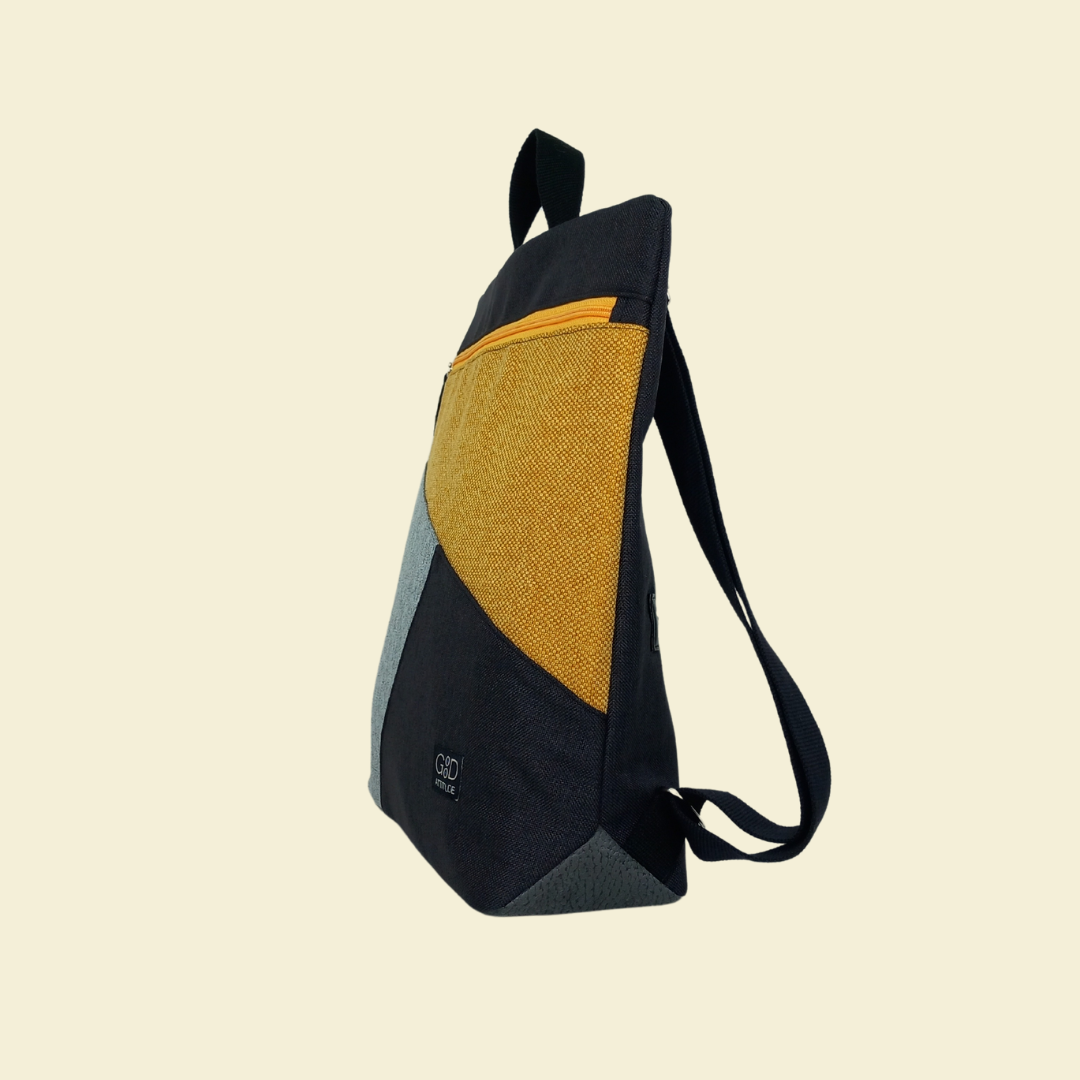 Mochila antirrobo unisex Domes amarillo y gris