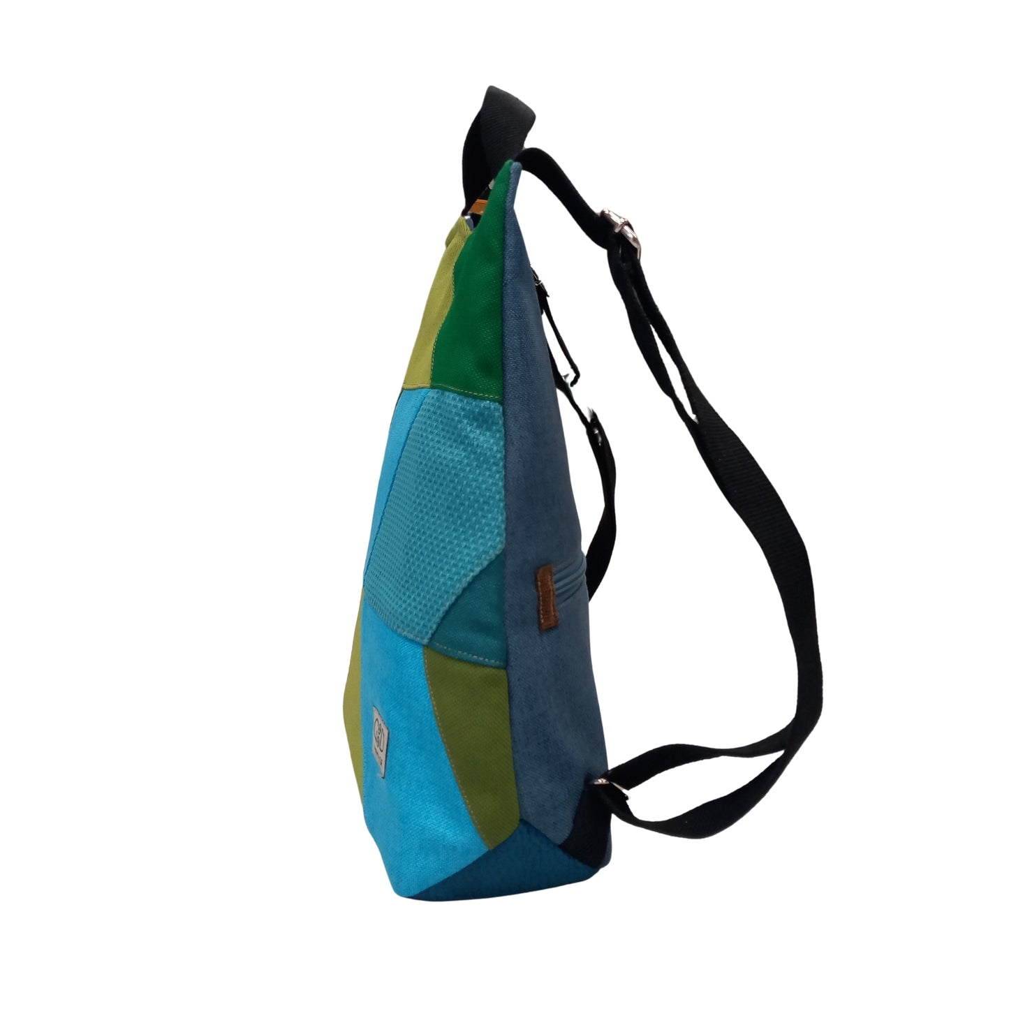 Mochila antirrobo Espigas verde y azul