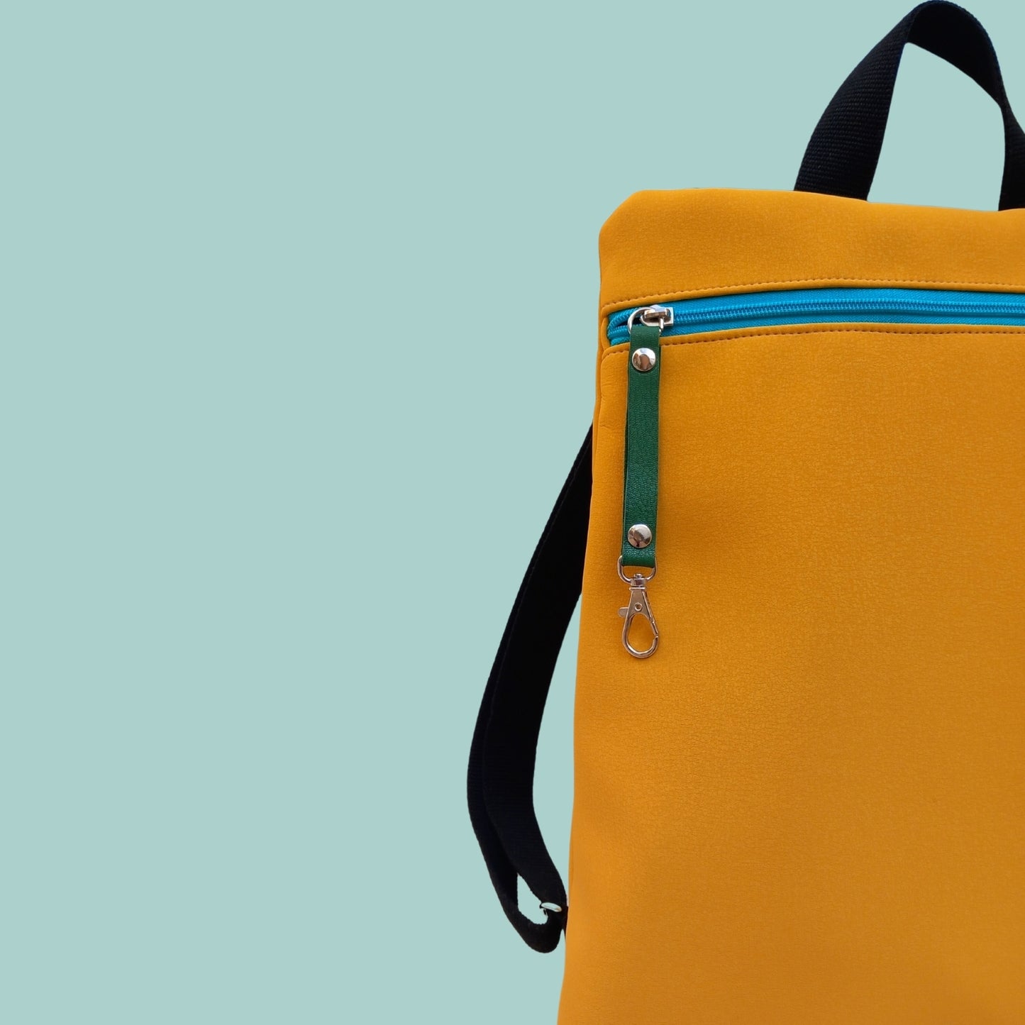 Mochila antirrobo Loira Ares mostaza turquesa