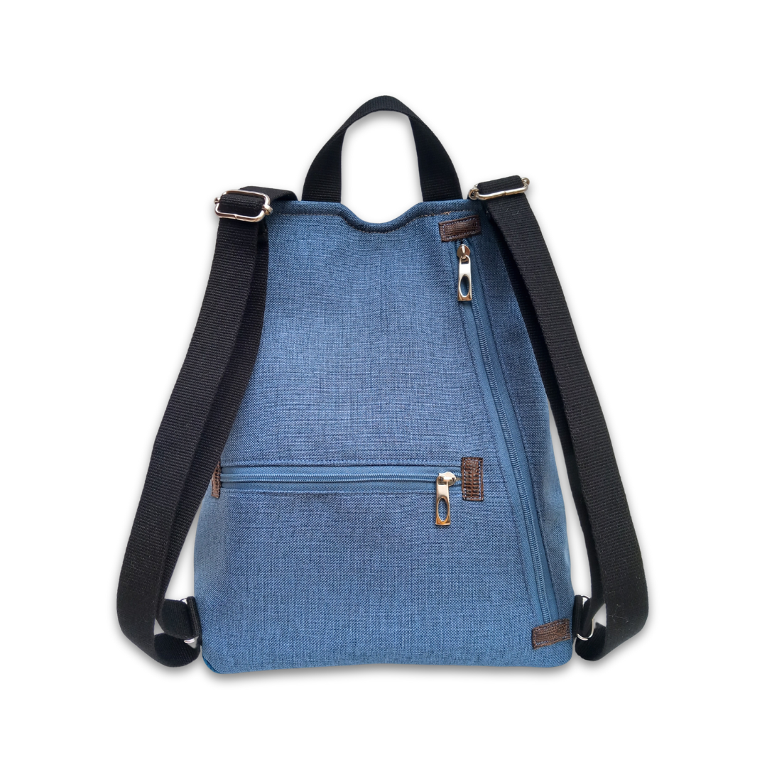 Mochila antirrobo Pocket azul y amarillo