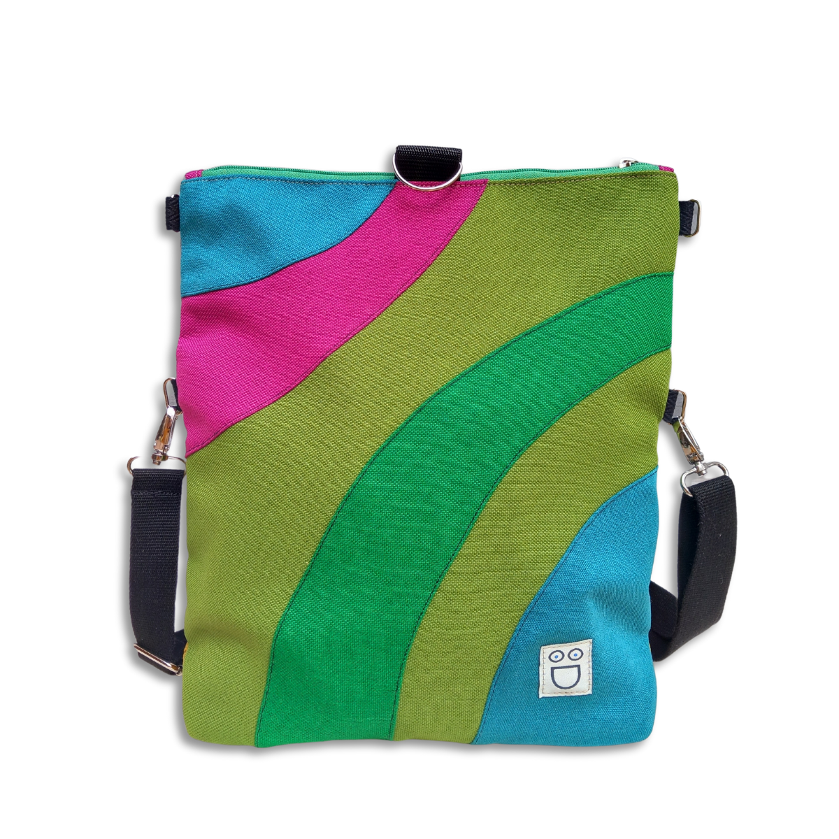 Camaleon multicolor, verde y mora
