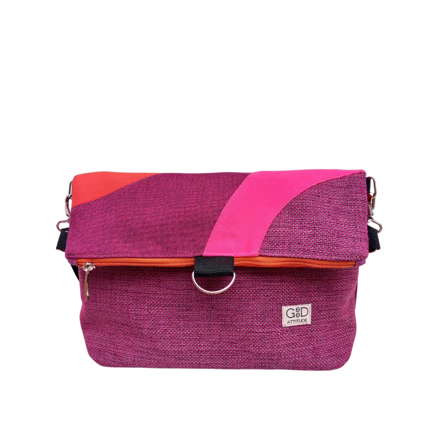 Bolso Camaleón mora y rojo