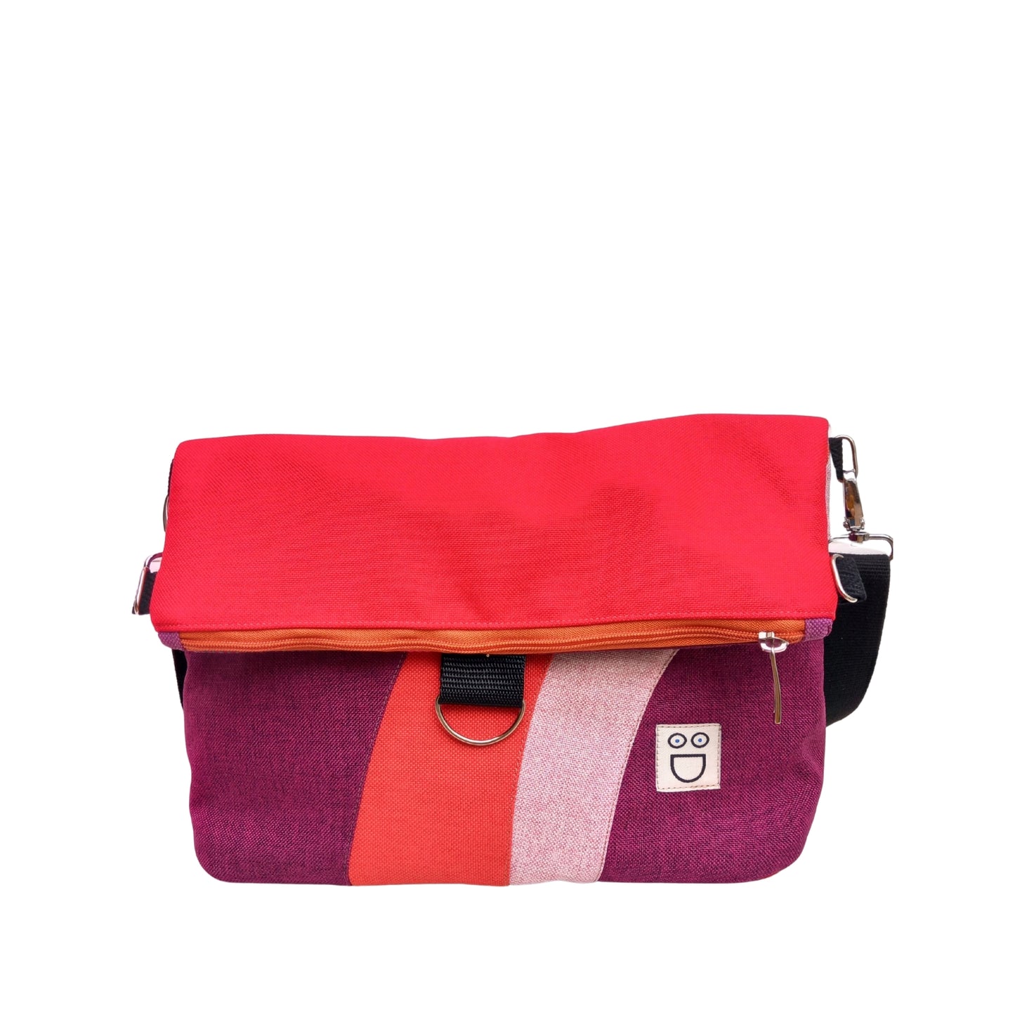 Bolso Camaleón mora y rojo
