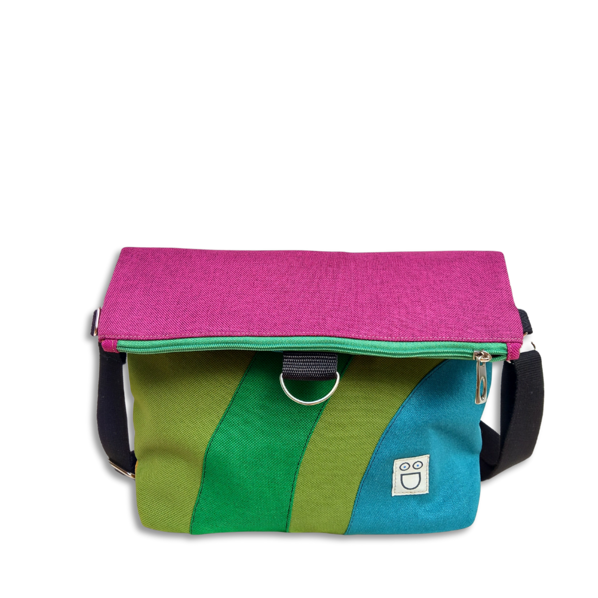 Camaleon multicolor, verde y mora