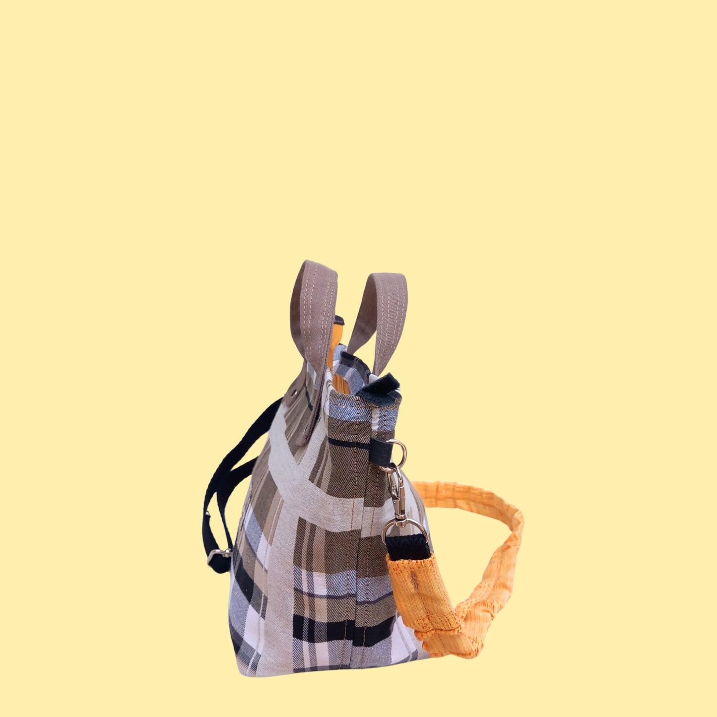 Bolso cabaset cuadros burberry grises