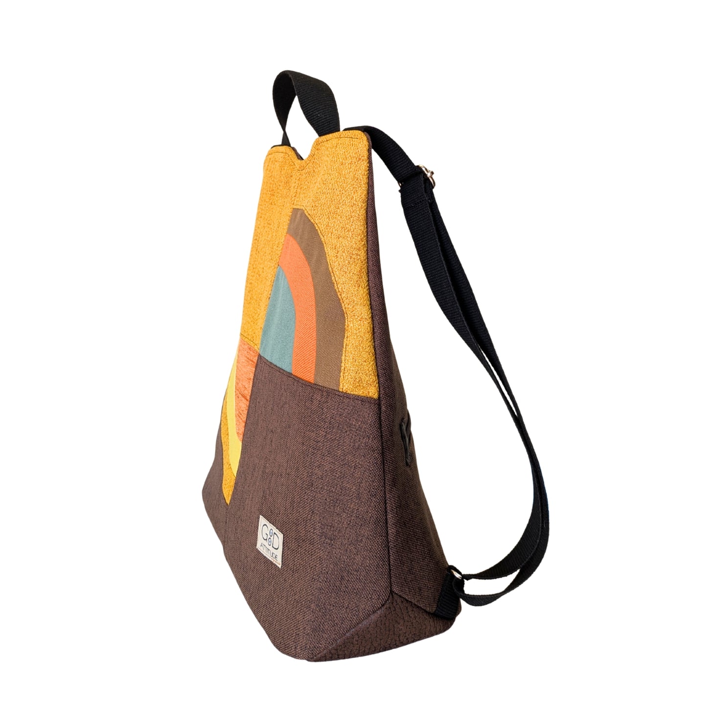 Mochila antirrobo Amanecer choco y mostaza