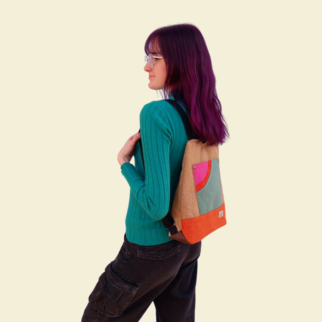 Mochila antirrobo Pocket canela naranja