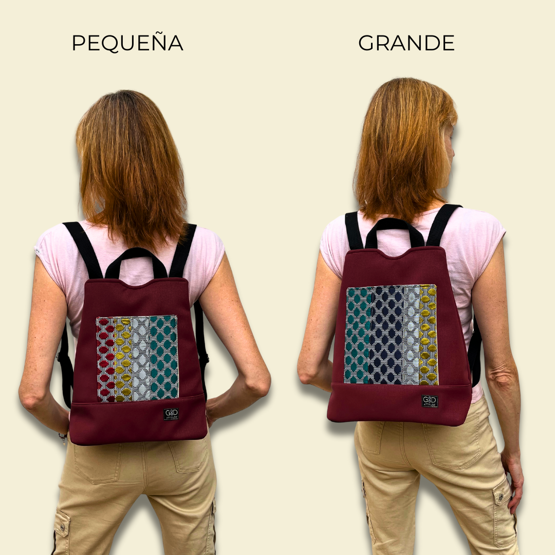 Mochila antirrobo Viento rojo y naranja