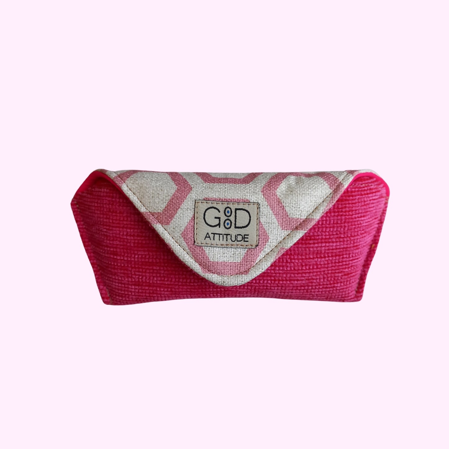 Funda para gafas geométrico rosa