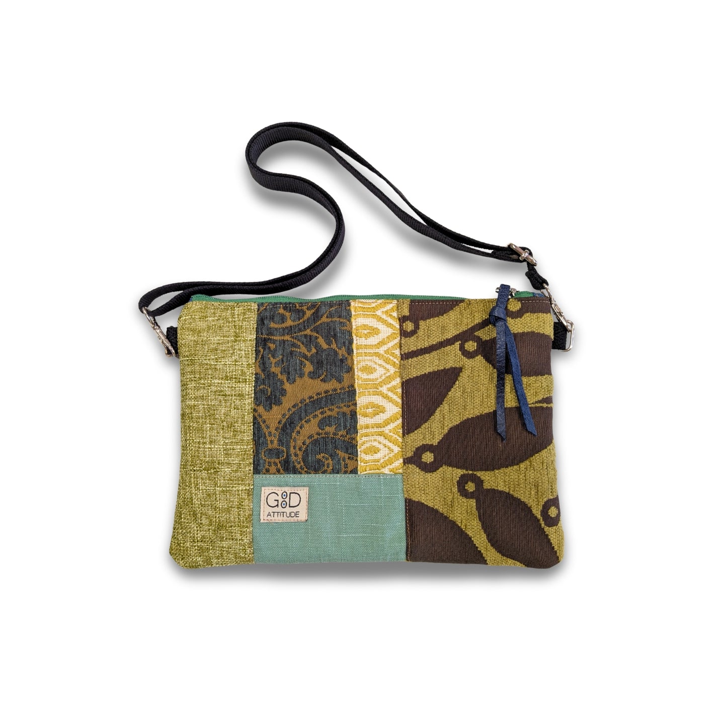 Bolso yin yang verde y azul