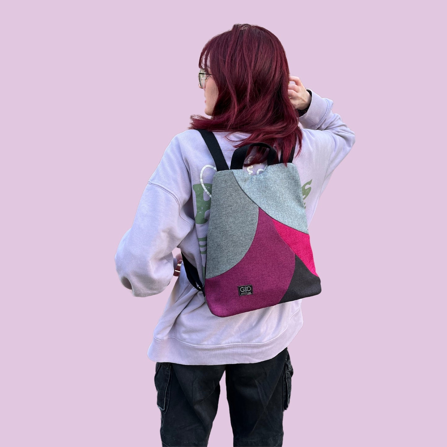 Mochila antirrobo Irati gris y morado