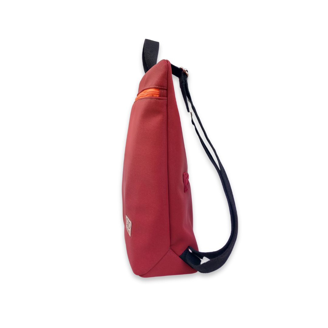 Mochila antirrobo Loira Ares burdeos mandarina