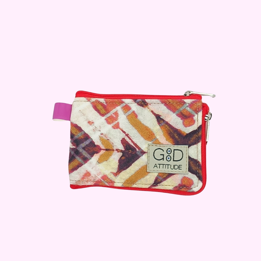 Monedero simétrico rosa