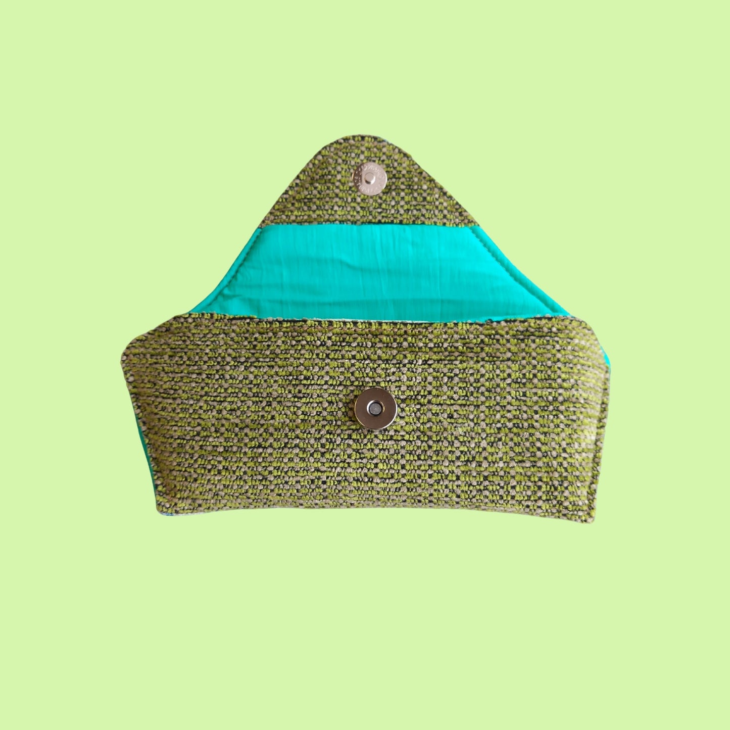 Funda para gafas rombos verde