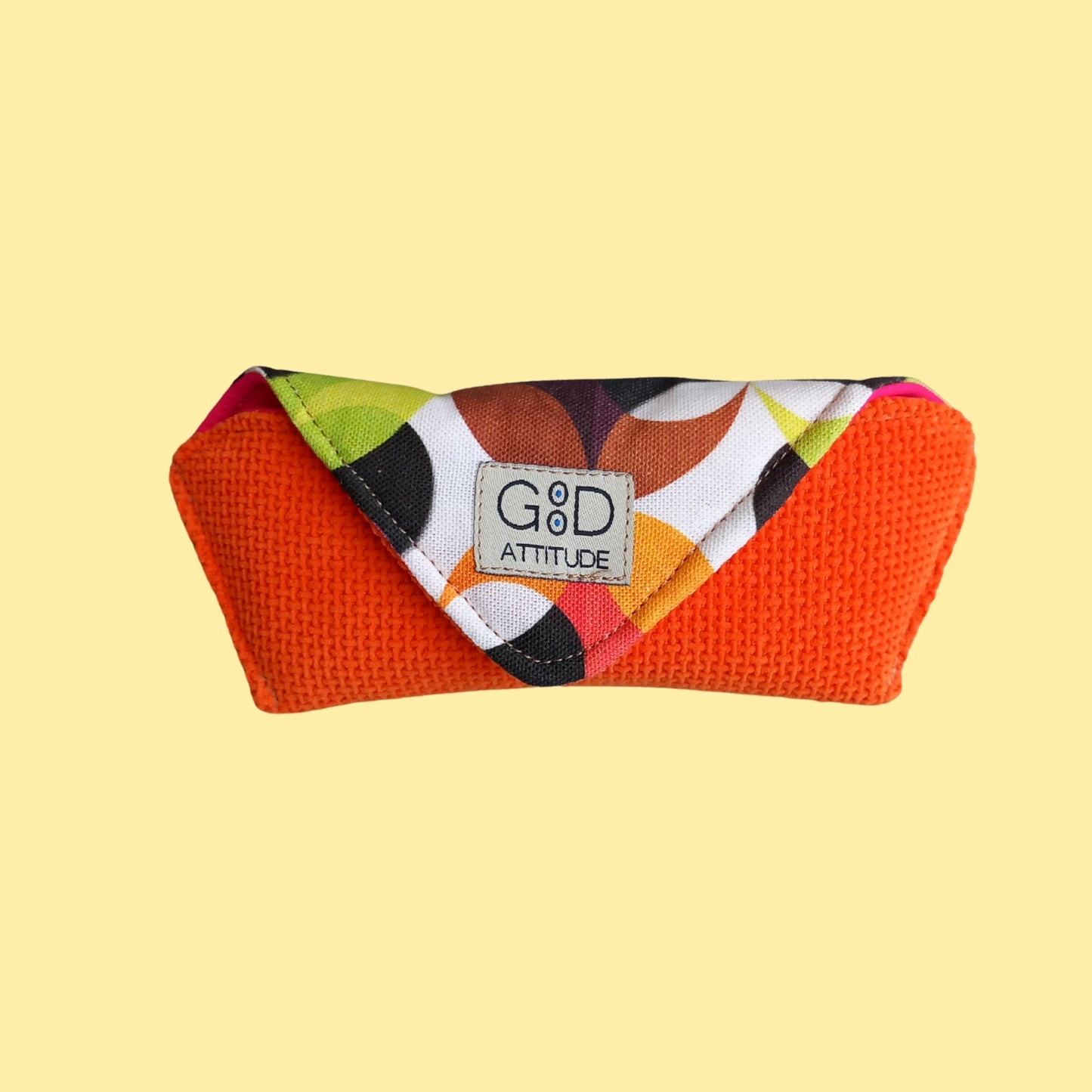 Funda para gafas retro naranja