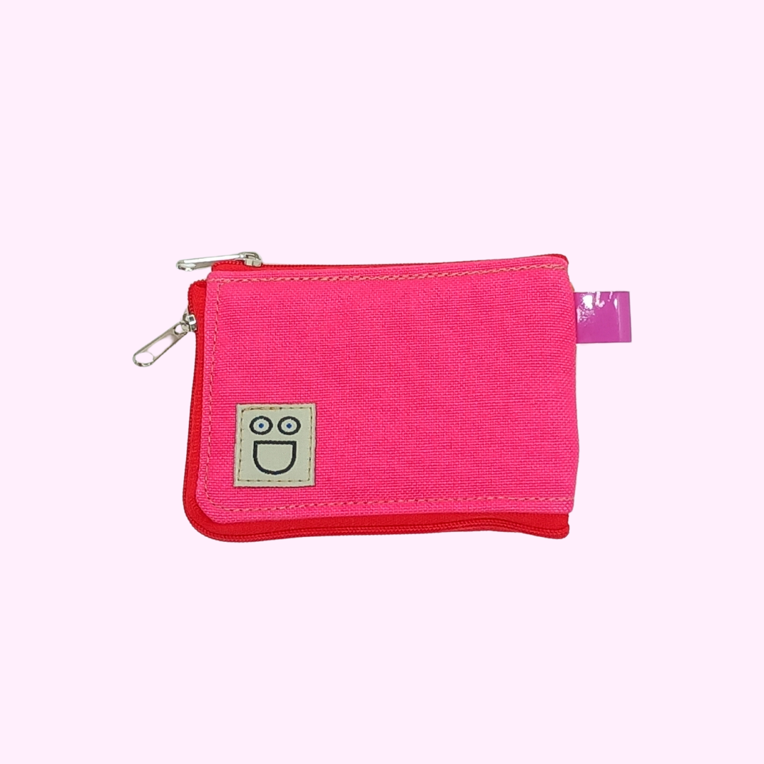 Monedero simétrico rosa