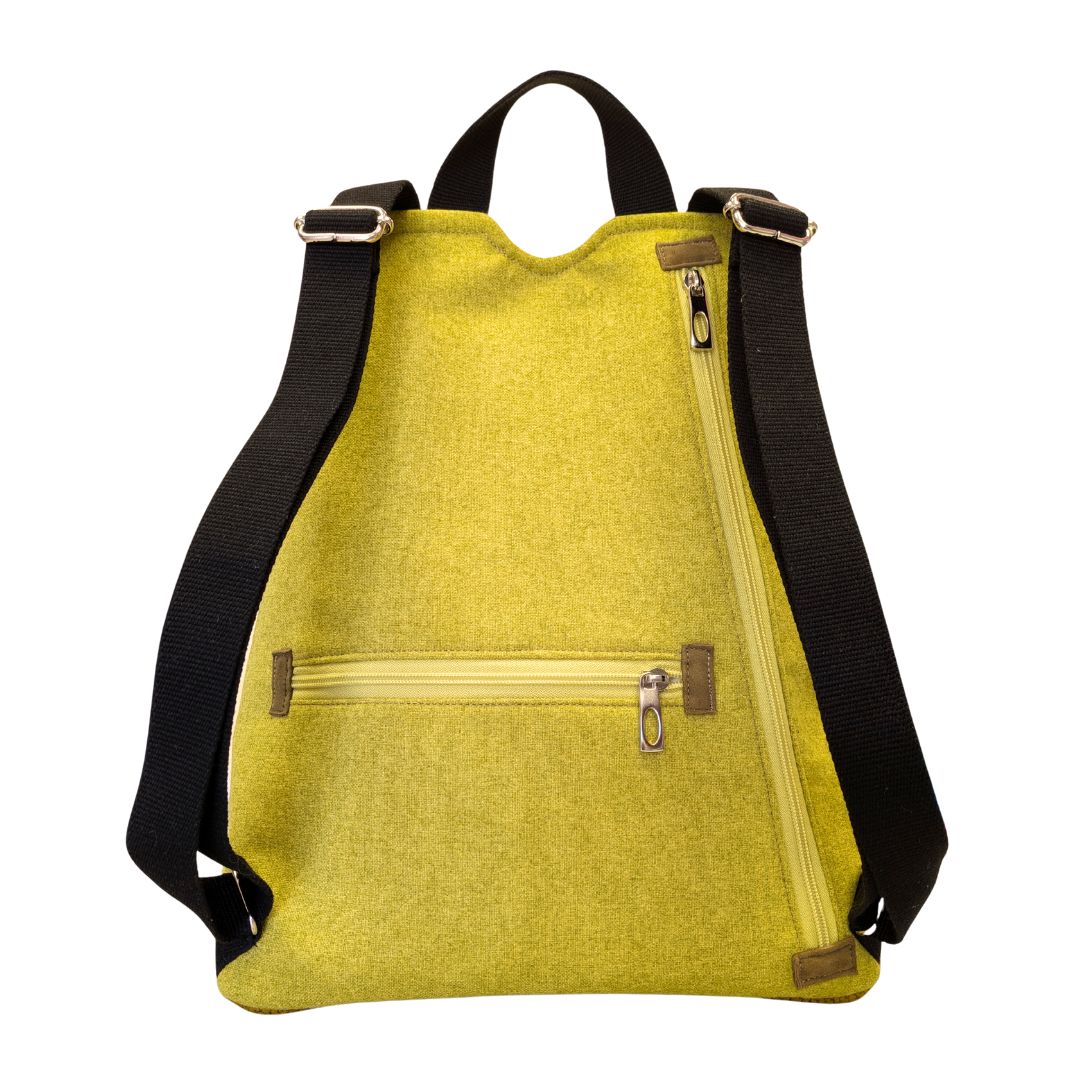 Mochila antirrobo Amanecer verde y amarillo