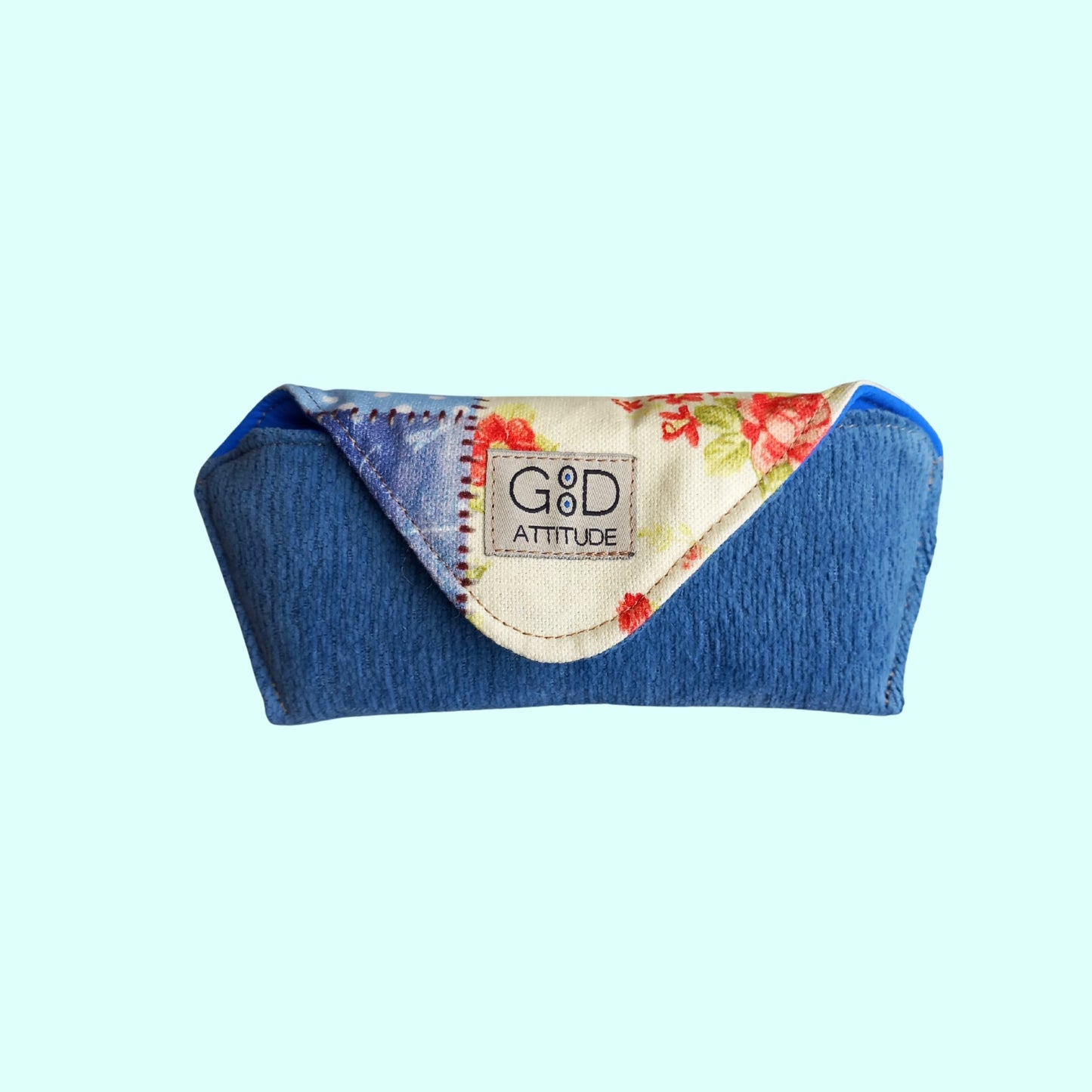 Funda para gafas patch azul