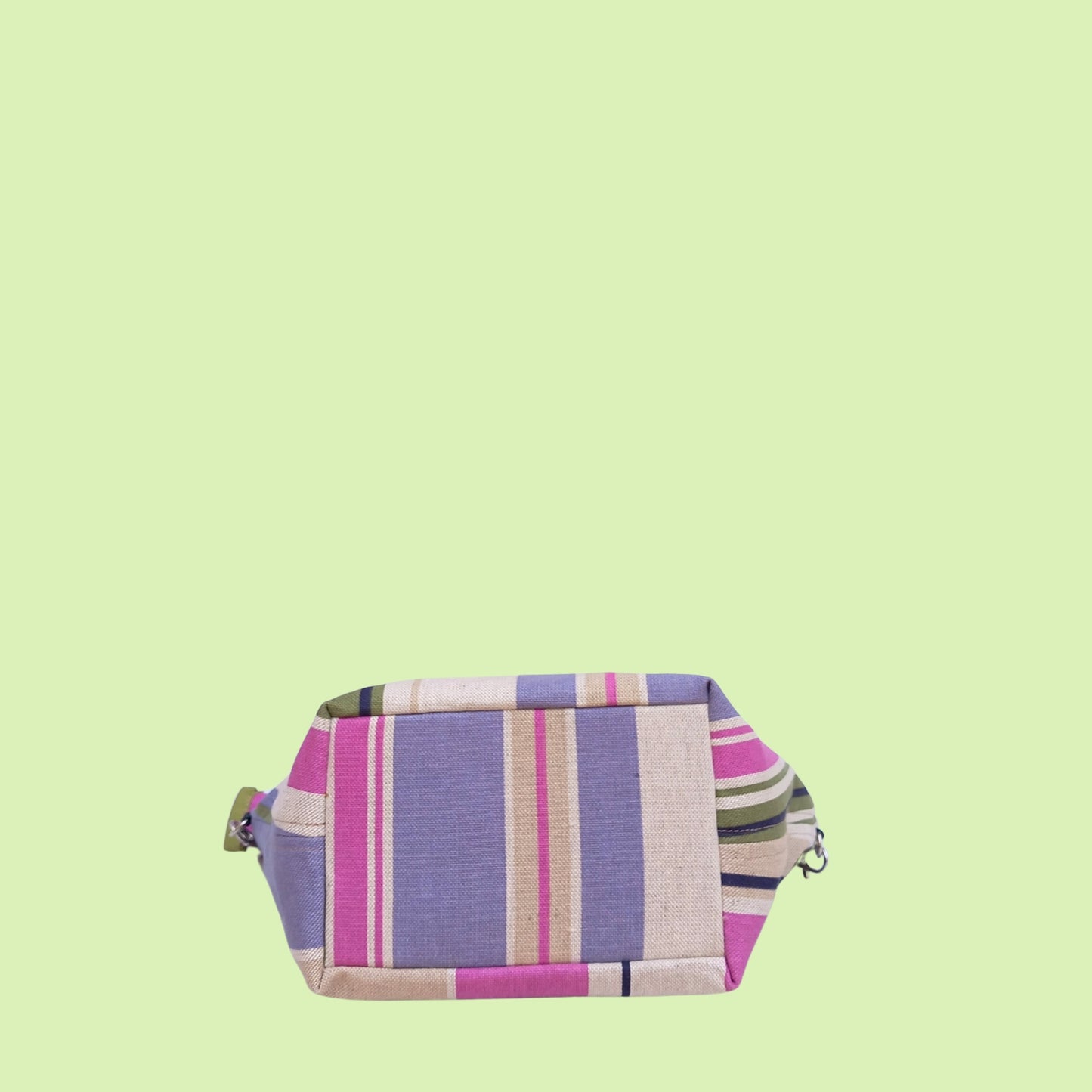 Bolso cabaset rayas lila y verde