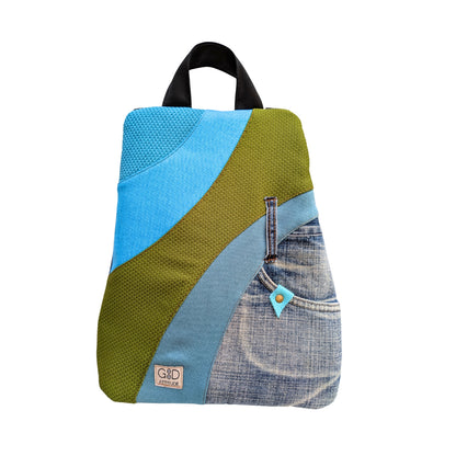 Mochila antirrobo Viento vaquero azul y verde nº95