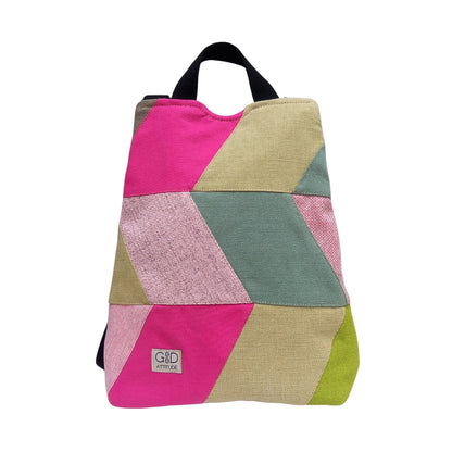 Mochila antirrobo Espigas rosas y verde