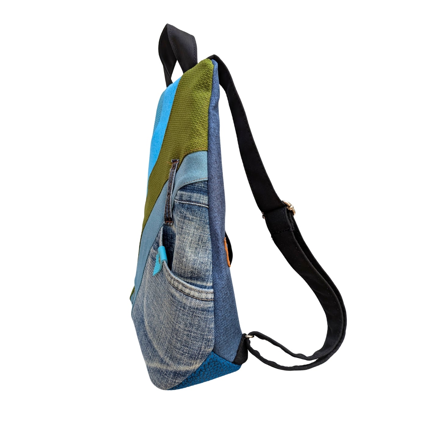Mochila antirrobo Viento vaquero azul y verde nº95