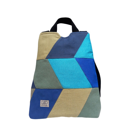 Mochila antirrobo Espigas salvia y azul