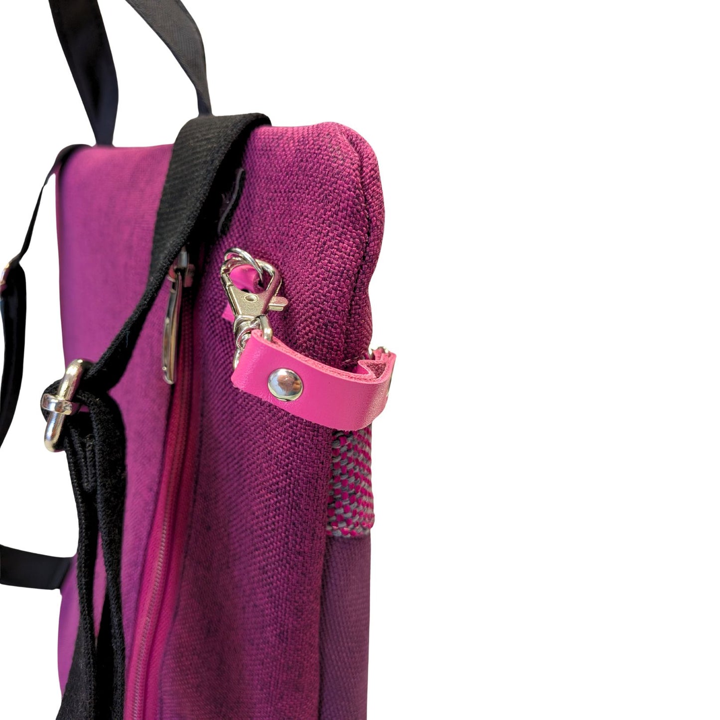 Mochila antirrobo artesanal Domes PEQUEÑA morados