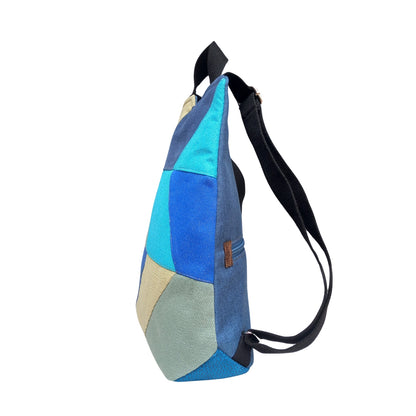 Mochila antirrobo Espigas salvia y azul