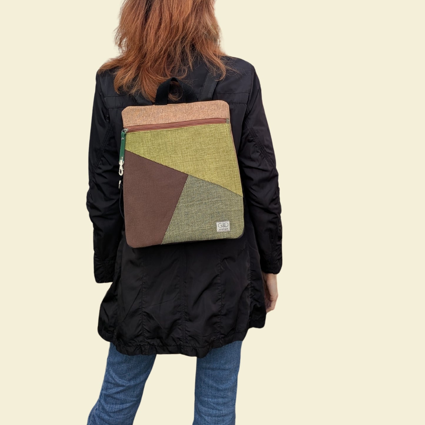 Mochila antirrobo Loira pocket tierra verde