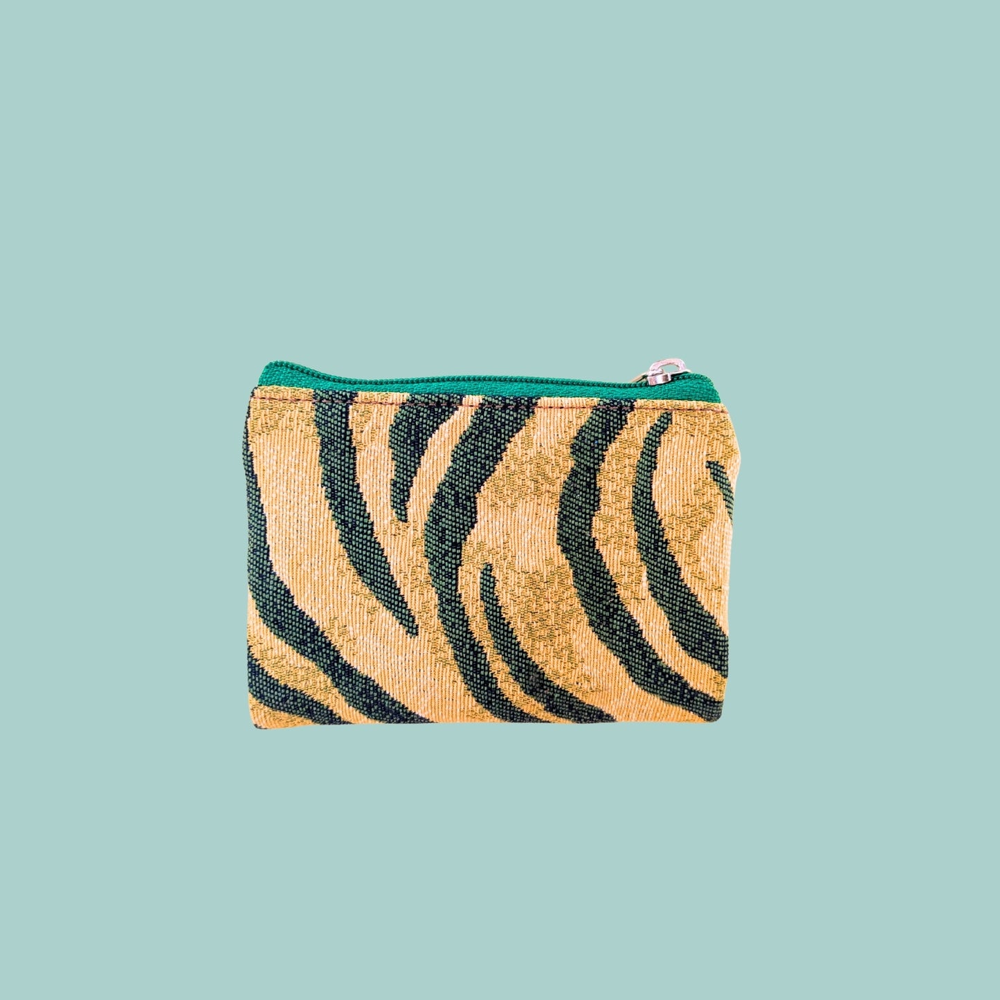 Cartera Minimal cebra verde