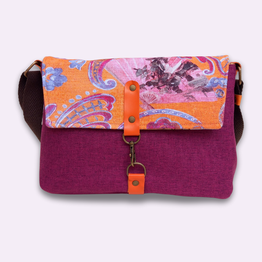 Bolso Atenea mora y naranja