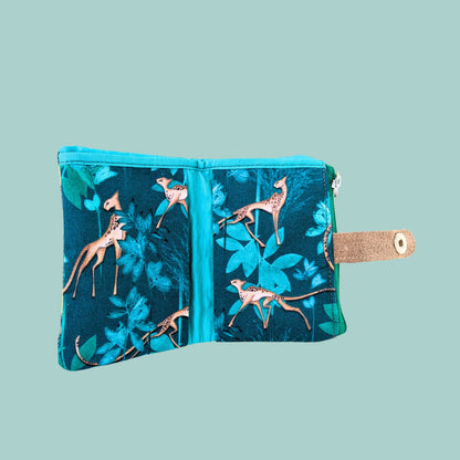 Cartera Minimal cebra verde