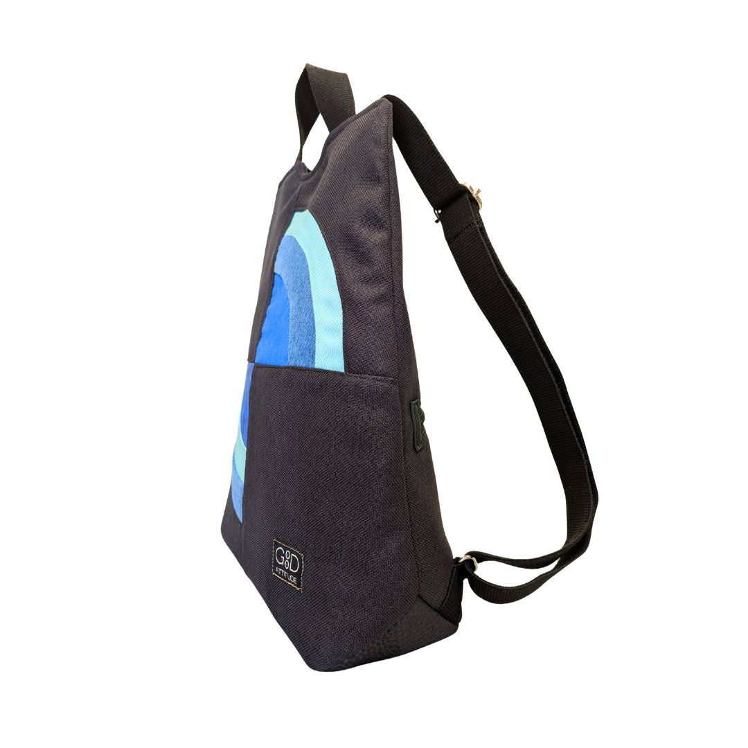 Mochila antirrobo Amanecer negro y azul