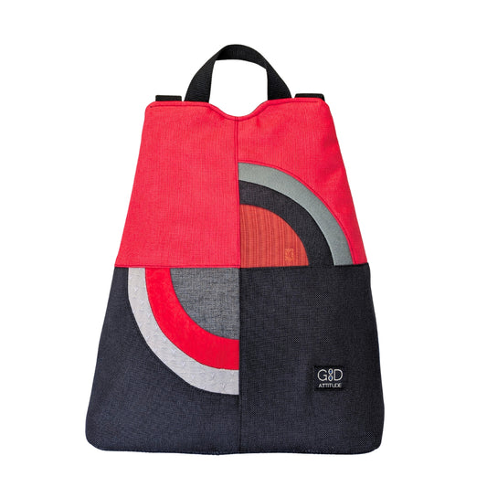 Mochila antirrobo Amanecer rojo y negro