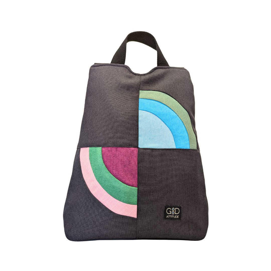 Mochila antirrobo Amanecer negro multicolor