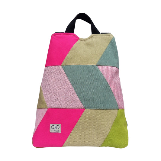 Mochila antirrobo Espigas rosas y verde