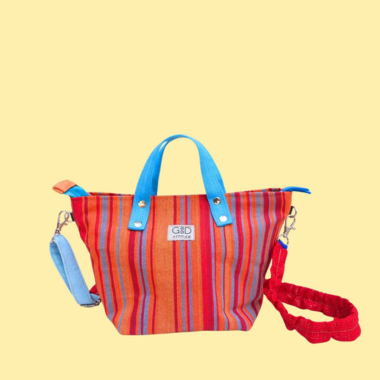 Bolso cabaset rayas naranja