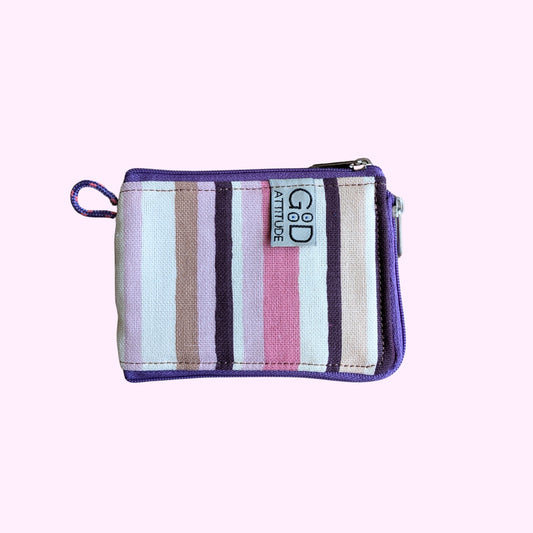 Monedero rayas rosa