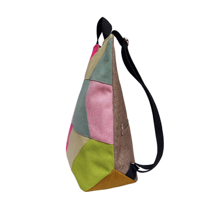 Mochila antirrobo Espigas rosas y verde