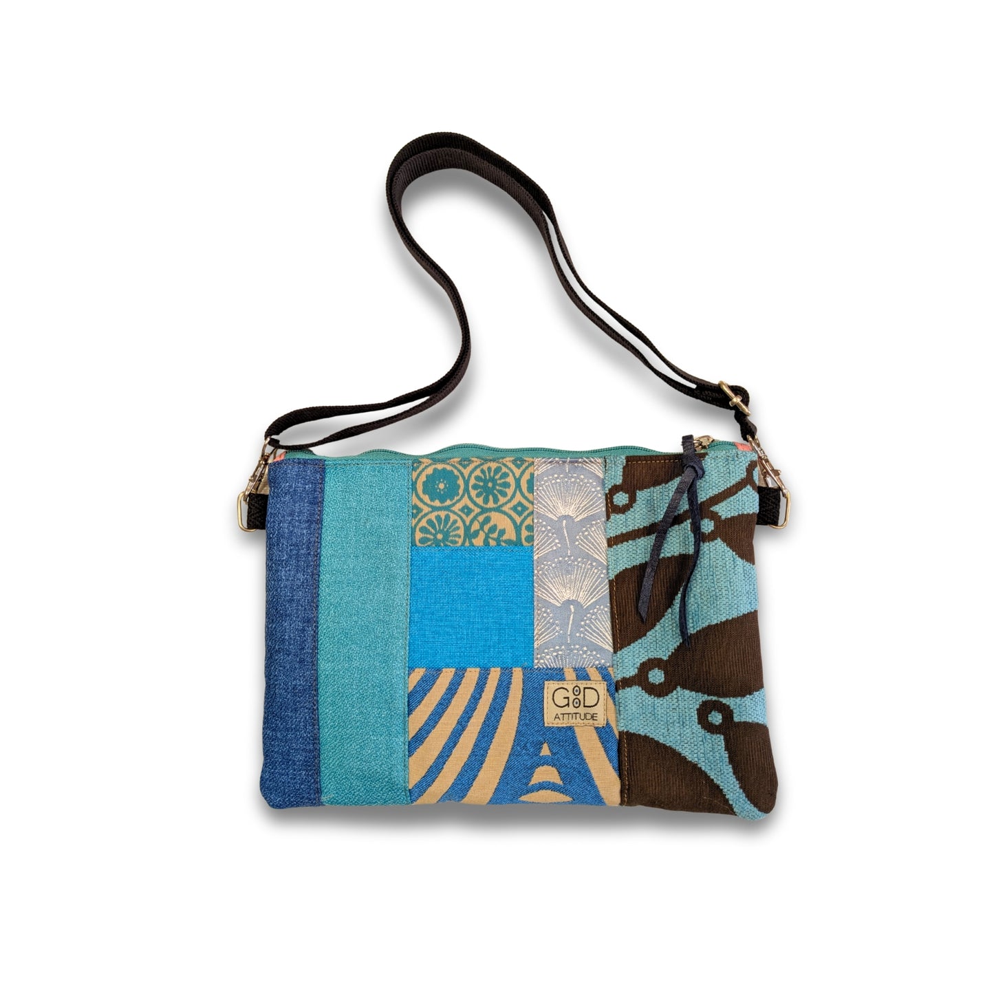 Bolso yin yang azul y  rosa