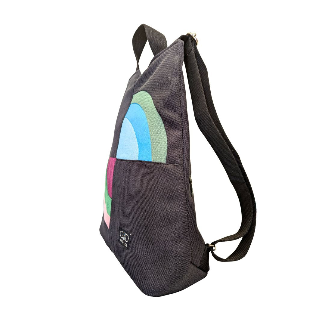 Mochila antirrobo Amanecer negro multicolor